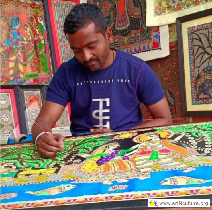 about madhubani painting, heritage of indian art, bihar, mithila famous painting, india, kachani, bharni, kohbar, tantrika, indian art